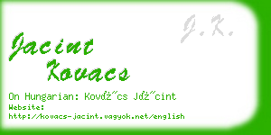 jacint kovacs business card